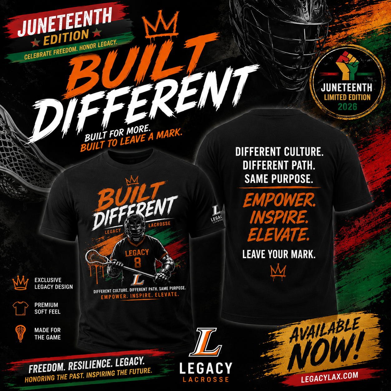 Built Different|Juneteenth Edition|Legacy Lax
