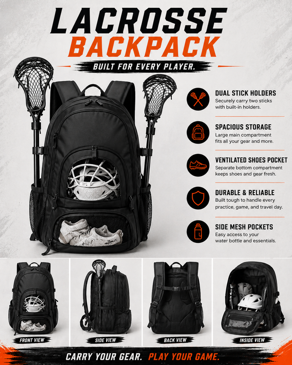 Lacrosse Backpack (Stick Holder)