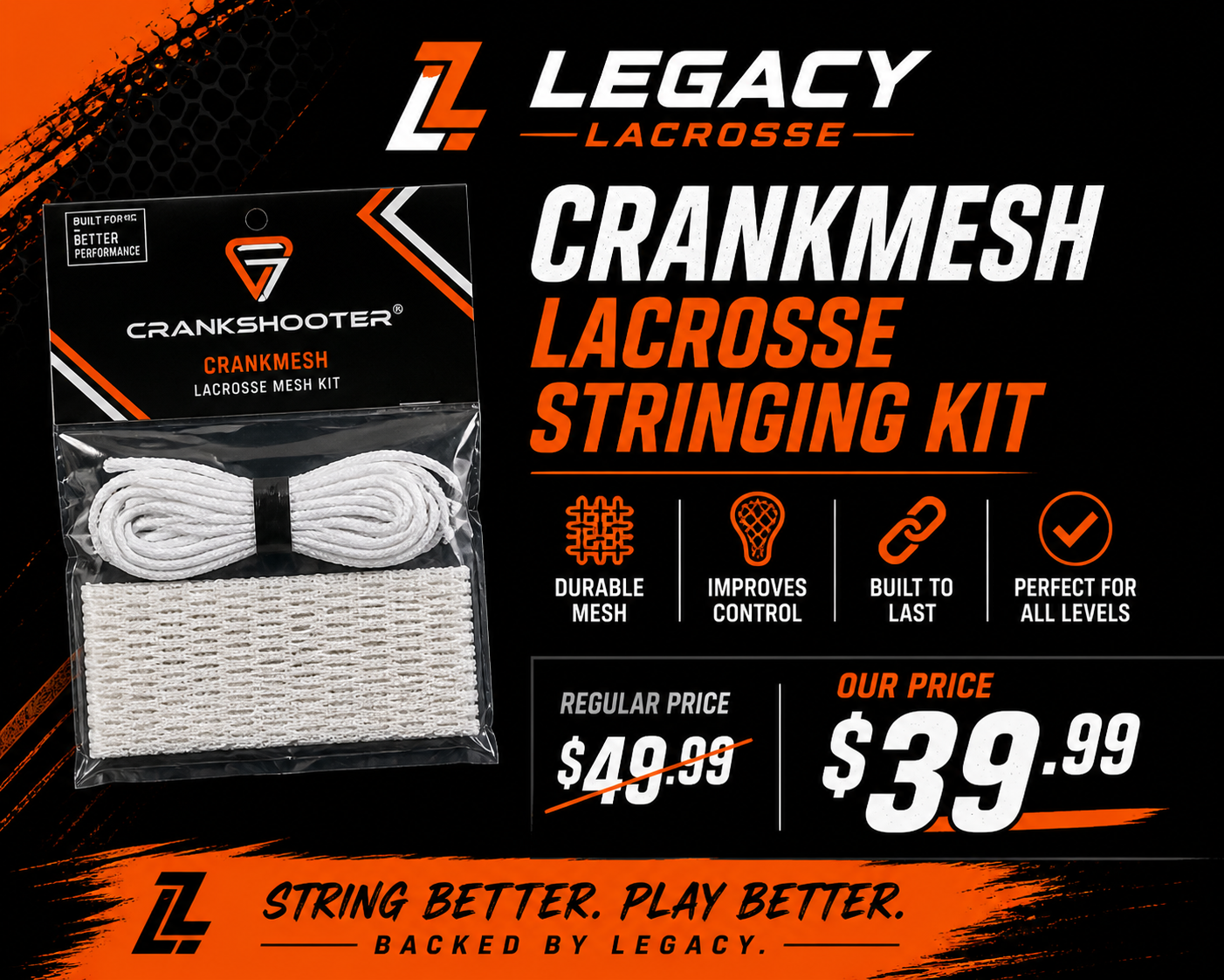 CrankMesh Lacrosse Stringing Kit